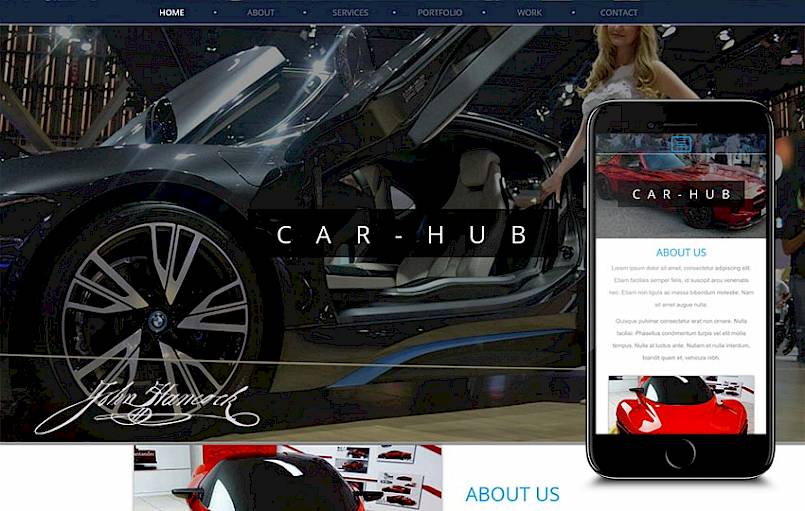 Carcenter - одностраничный шаблон